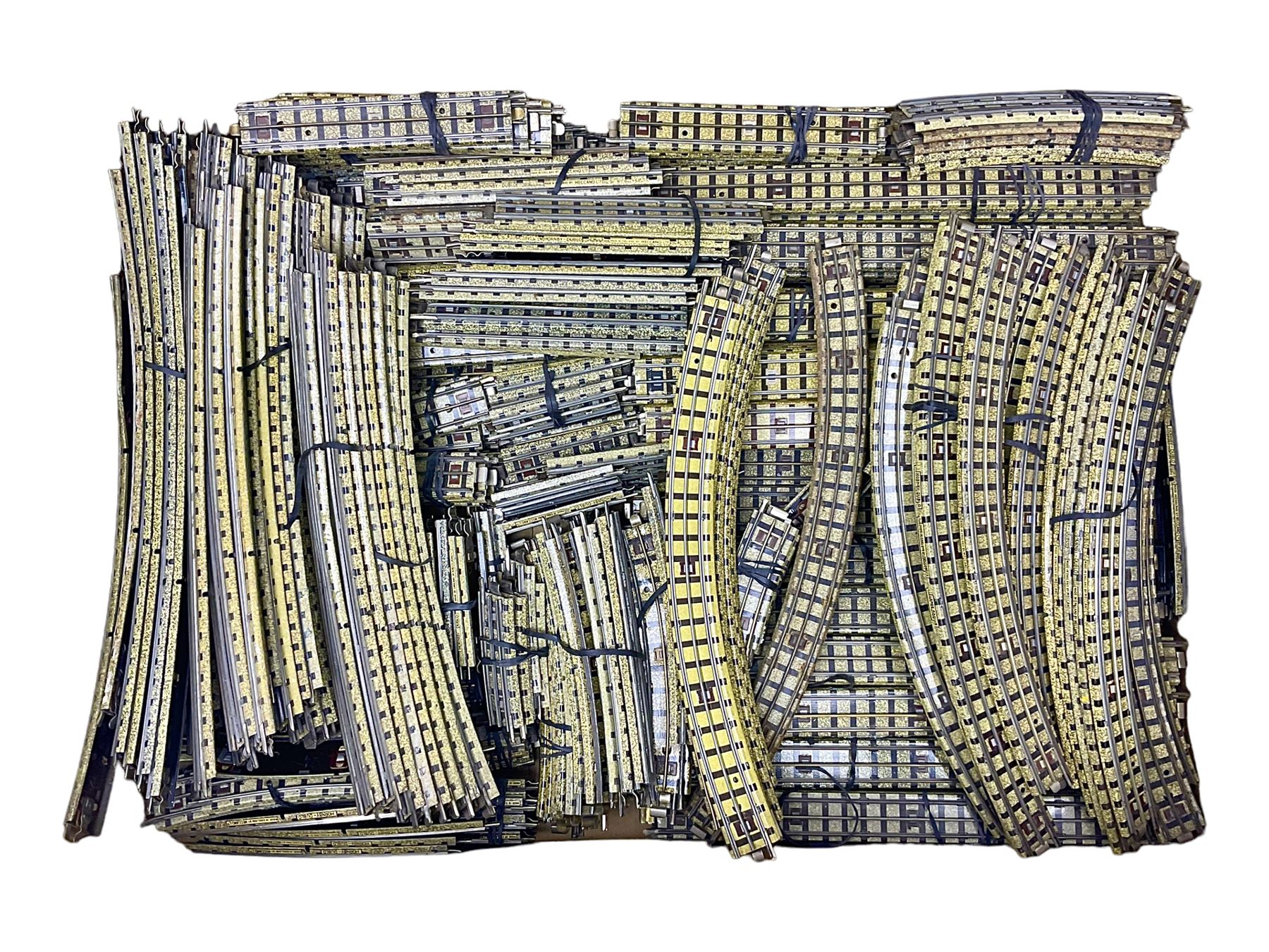 Hornby Dublo - large quantity of three-rail track including various length straights and curves etc;