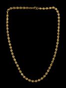 9ct gold anchor link chain necklace