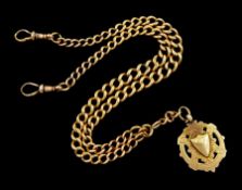 Early 20th century 9ct rose gold double Albert watch chain / necklace