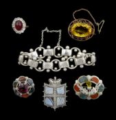 Victorian and later jewellery including gold citrine brooch