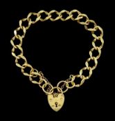 9ct gold fancy curb link bracelet