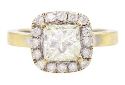 18ct gold diamond cluster ring