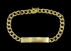 18ct gold identity bracelet