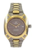 Omega Seamaster Titane ladies titanium and gold quartz wristwatch