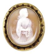 Victorian gold cameo brooch
