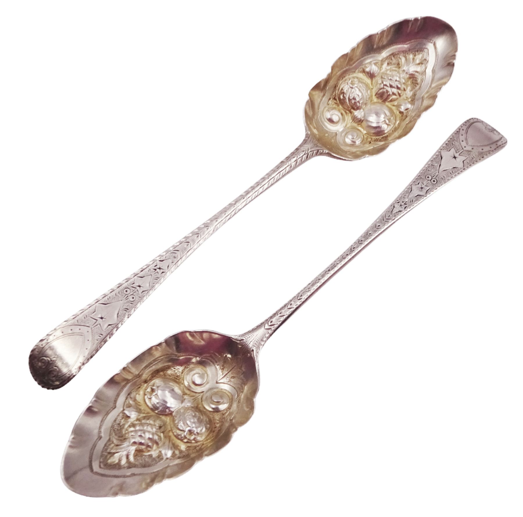 George IV silver fruit serving spoon