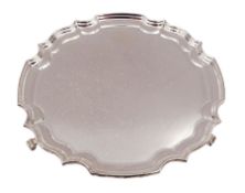 Modern silver waiter