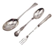 Edwardian silver Old English pattern table spoon