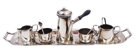 Edwardian miniature silver tea set