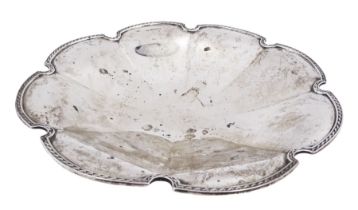 1930s silver pedestal dish