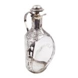 20th century Mexican silver overlaid Dimple whisky decanter/jug with stopper