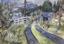 Elspeth Buchanan (Scottish 1915-2011): 'Schiehallion and a Perthshire Farm'