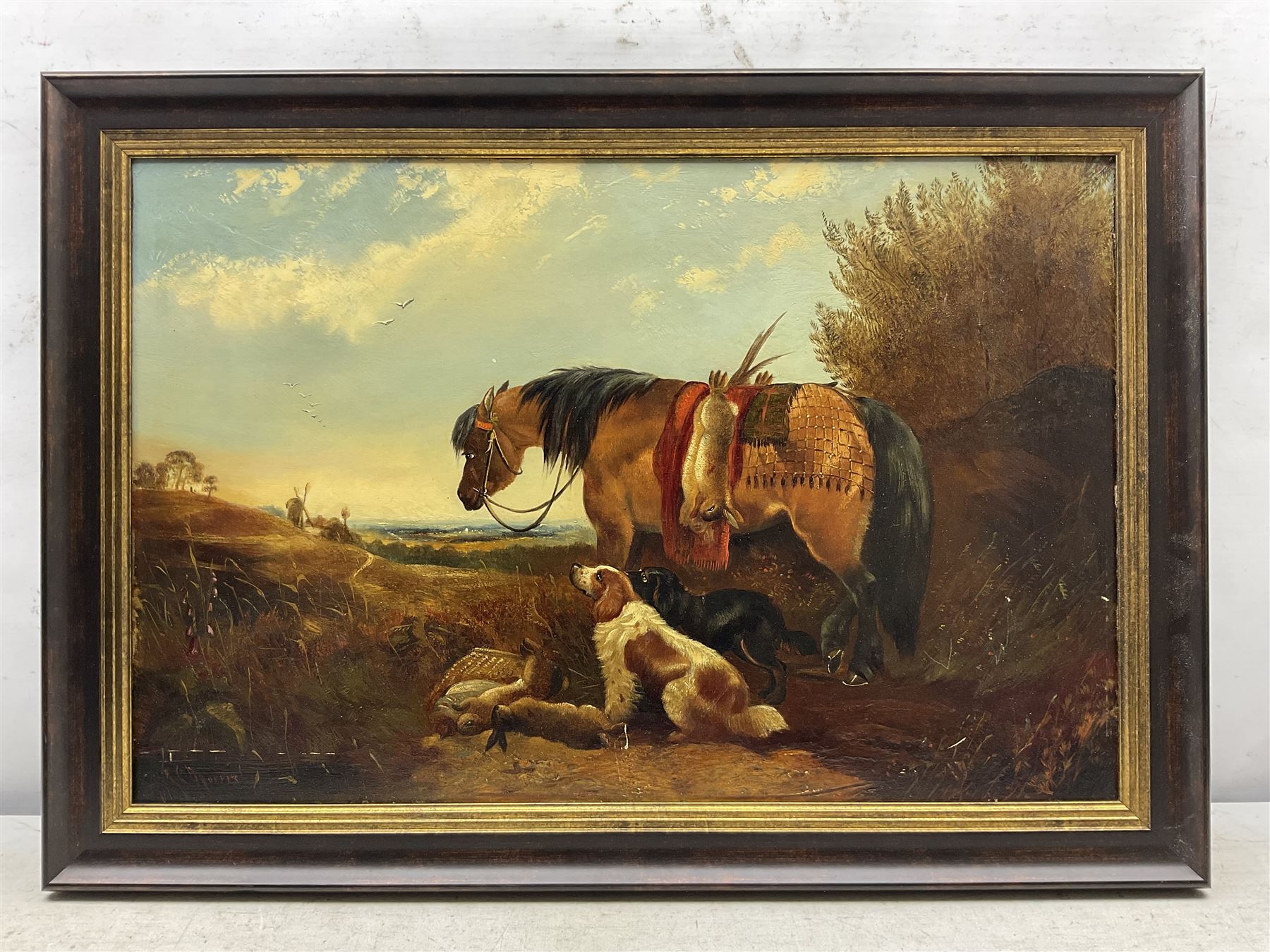 James Charles Morris (British fl.1851-1863): Pony and Spaniels with the Day's Bag - Image 2 of 4