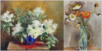 Victoria Louise French (British 20th Century): 'Elderflower in Vase'