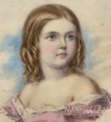English School (19th Century): Portrait of a Young Girl