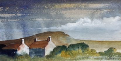 Ian Scott Massie (British 1952-): Rain on the Moors