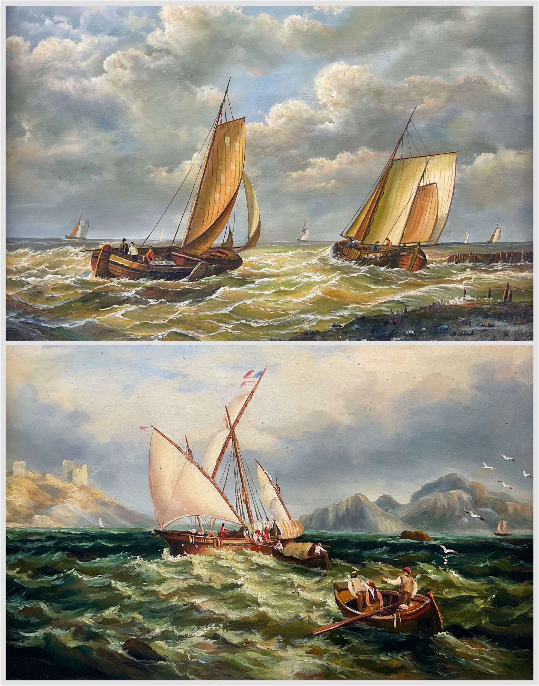 Continental School (20th century): Fishing Boats off the Coast