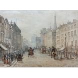 Charles Arthur Cox (British 1857-1936): 'Castle Street - Liverpool'