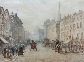 Charles Arthur Cox (British 1857-1936): 'Castle Street - Liverpool'