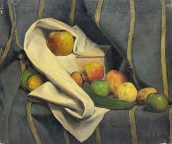 Attrib. Elliott Seabrooke (British 1886-1950): 'Fruits and Tablecloth'