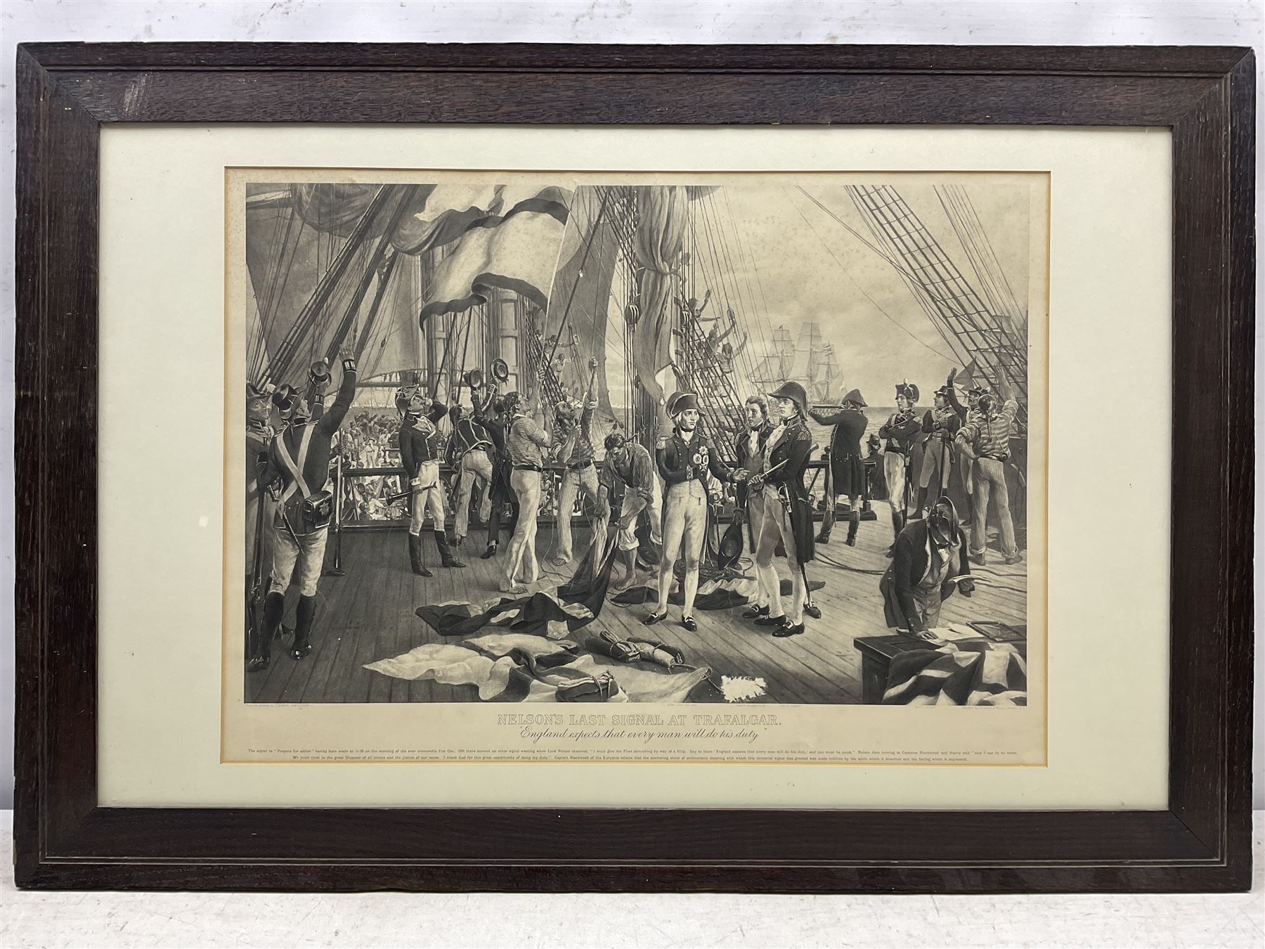 After Thomas Davidson (British 1803-1874): 'Nelson's Last Signal at Trafalgar' - Image 2 of 3