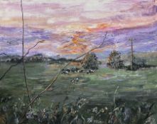 Paula Seller (Northern British Contemporary): 'Rural Sunset'