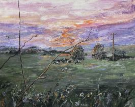 Paula Seller (Northern British Contemporary): 'Rural Sunset'