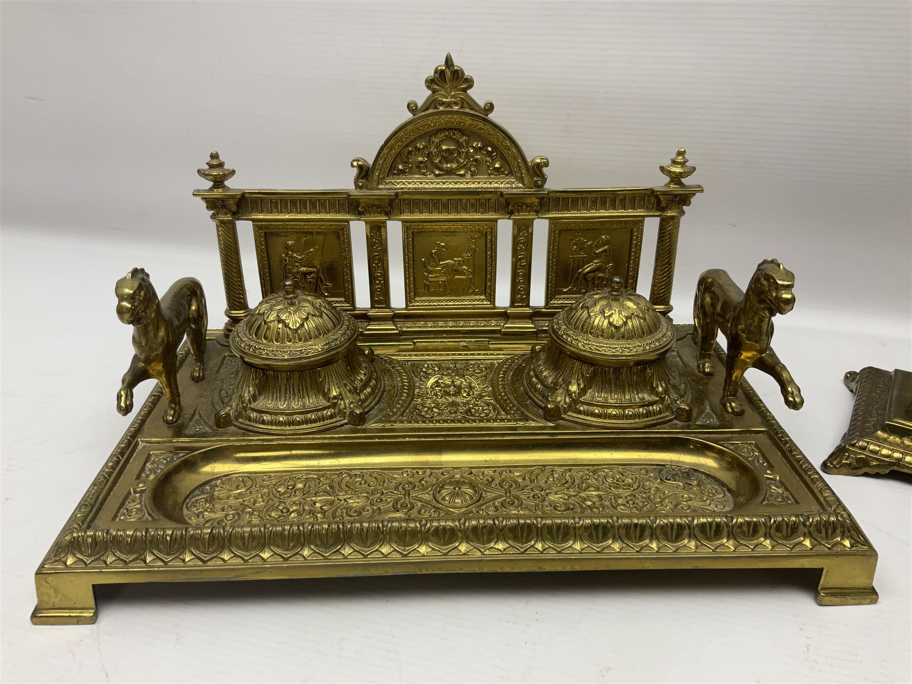 Brass desk stand - Image 2 of 10