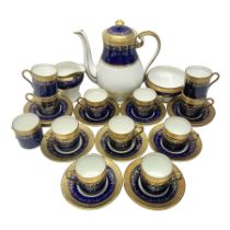 Aynsley Georgian Cobalt pattern coffee service