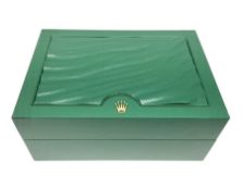 Rolex green leather box