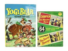 Yogi Bear Annual 1958 and Champion the Wonder Horse comic book circa 1950's