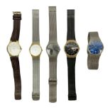 Five Skagen wristwatches