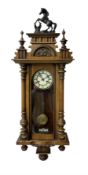 19th century 8-day German Vienna style wall clock
