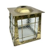 Arts & Crafts style brass porchlight/lantern shade
