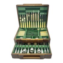 Art Deco canteen of silver plated cutlery for twelve place settings