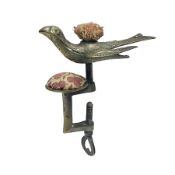 Victorian gilt metal humming bird sewing clamp