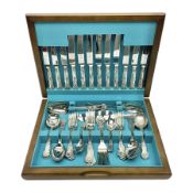 Osborne Kings pattern silver plated canteen for six place settings