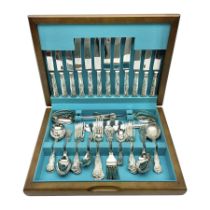Osborne Kings pattern silver plated canteen for six place settings
