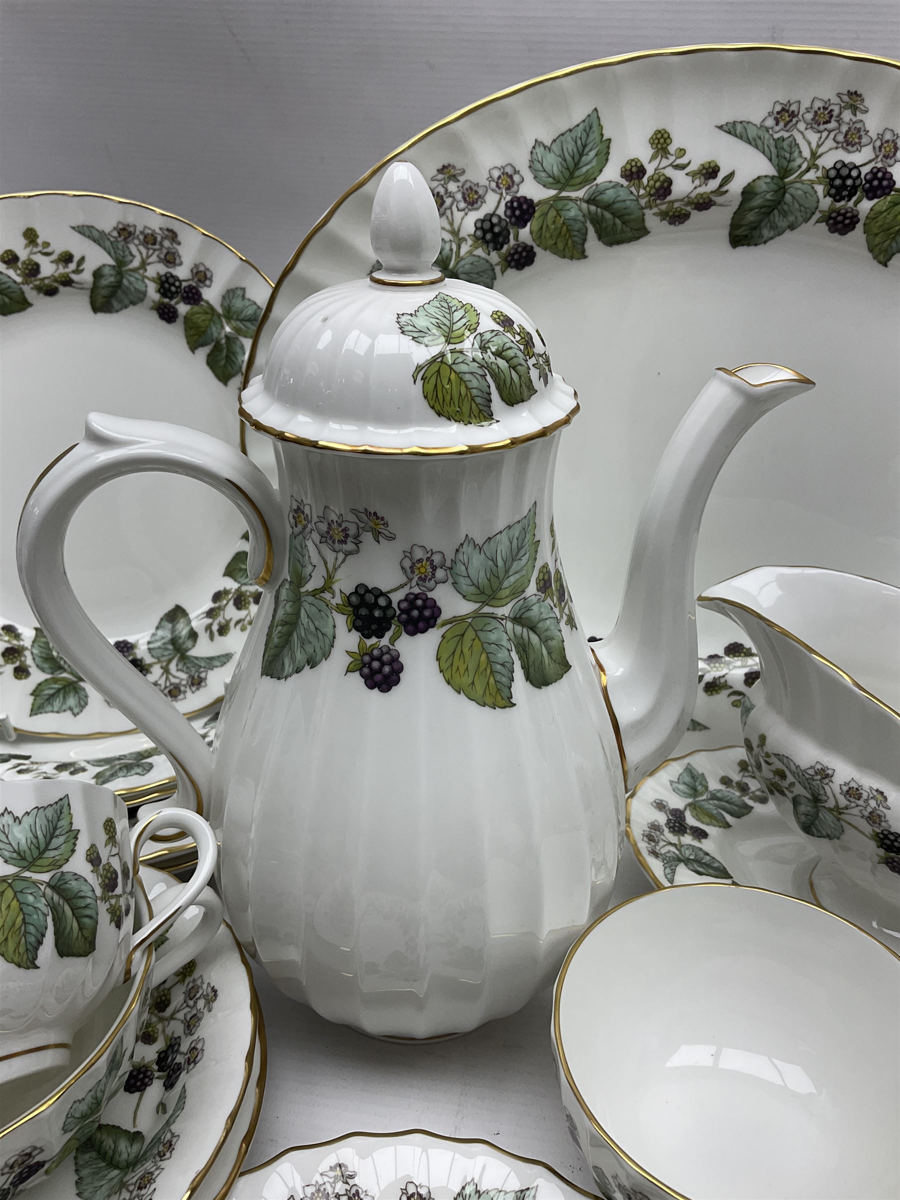 Royal Worcester Lavinia pattern dinner and tea wares comprising coffee pot - Image 14 of 18