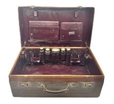 Early 20th century leather bound travelling case