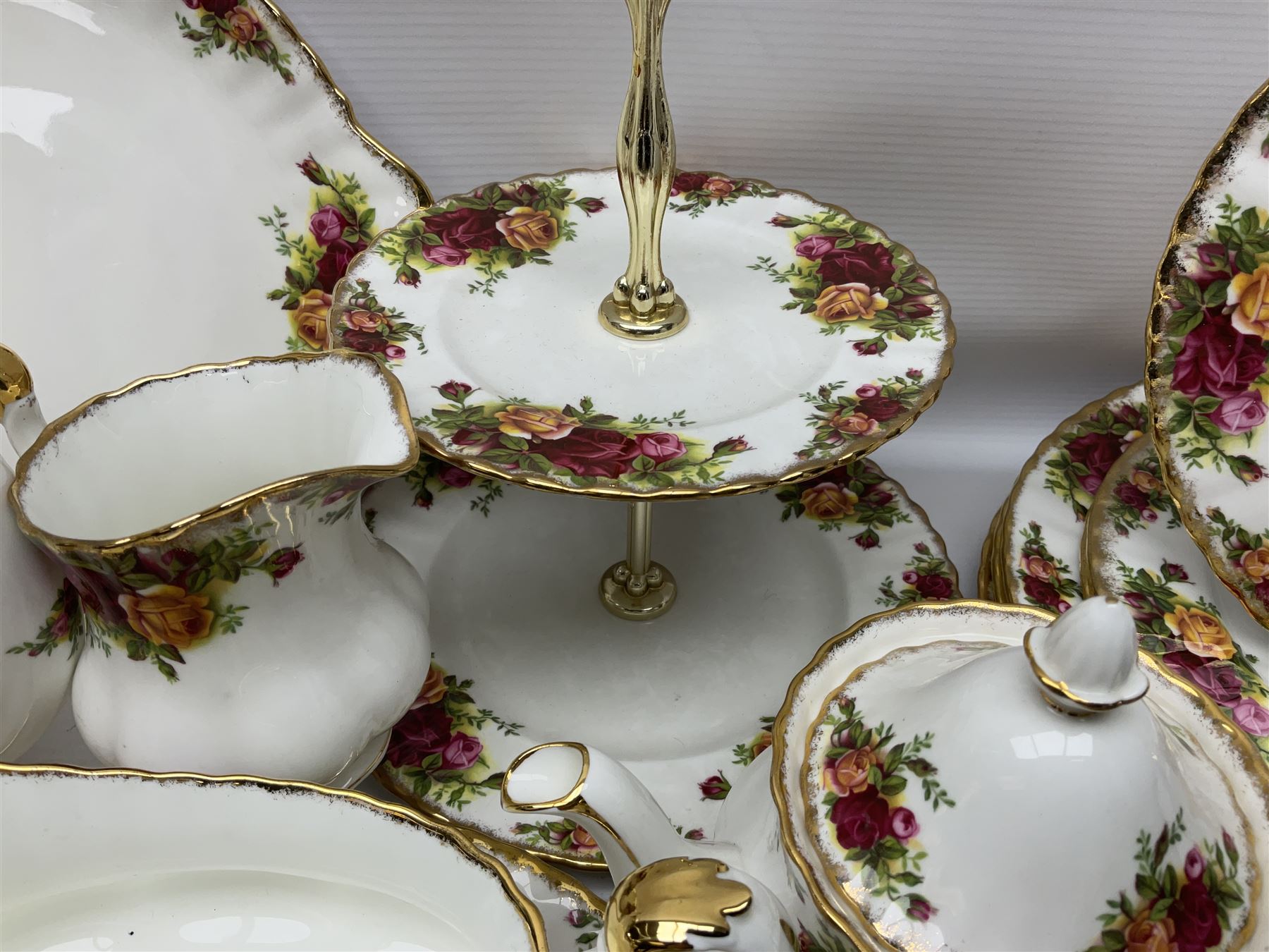 Royal Albert Old Country Roses pattern coffee service for six - Image 10 of 17