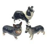 Three Beswick dog figures