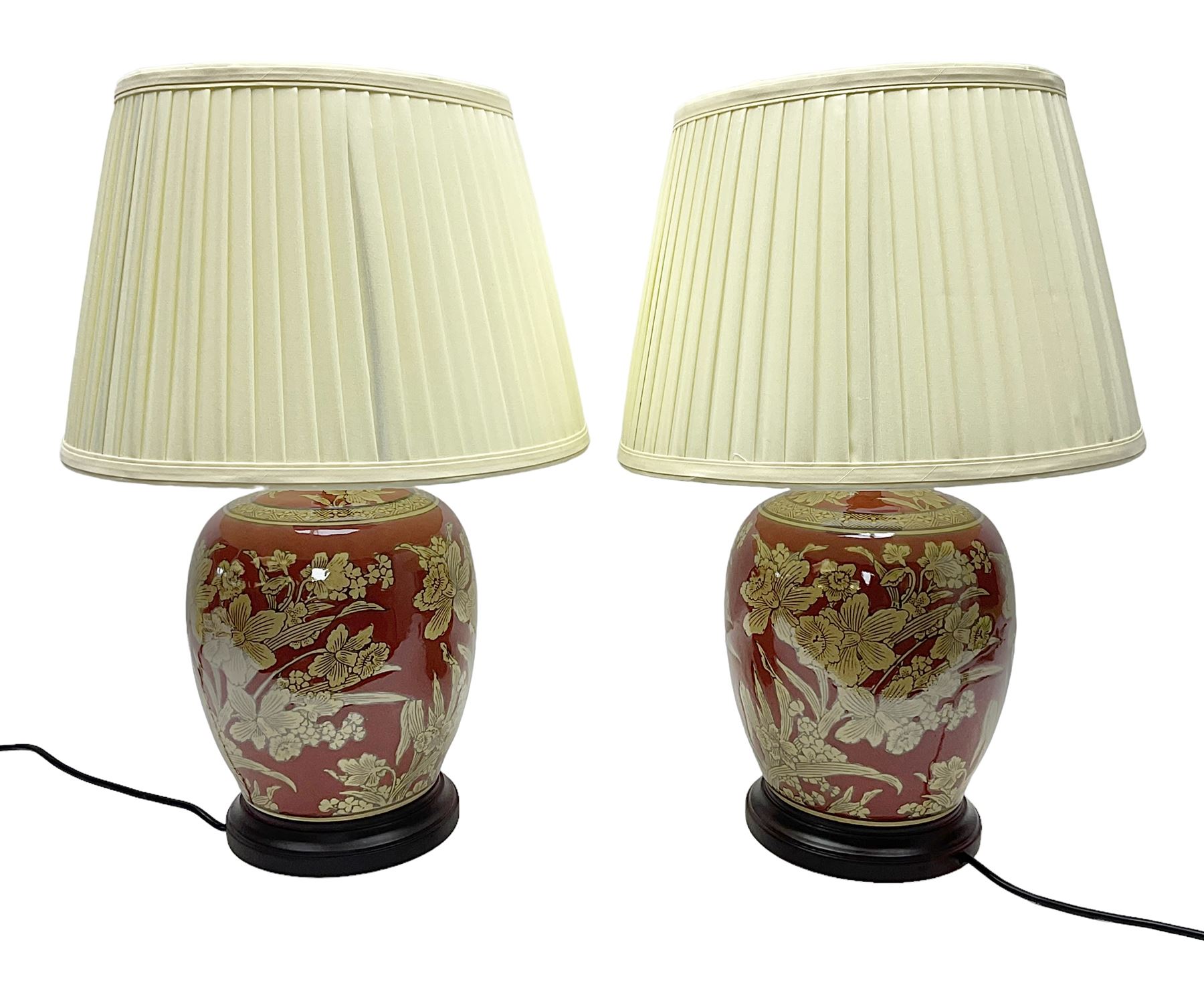Pair of lamps of baluster form