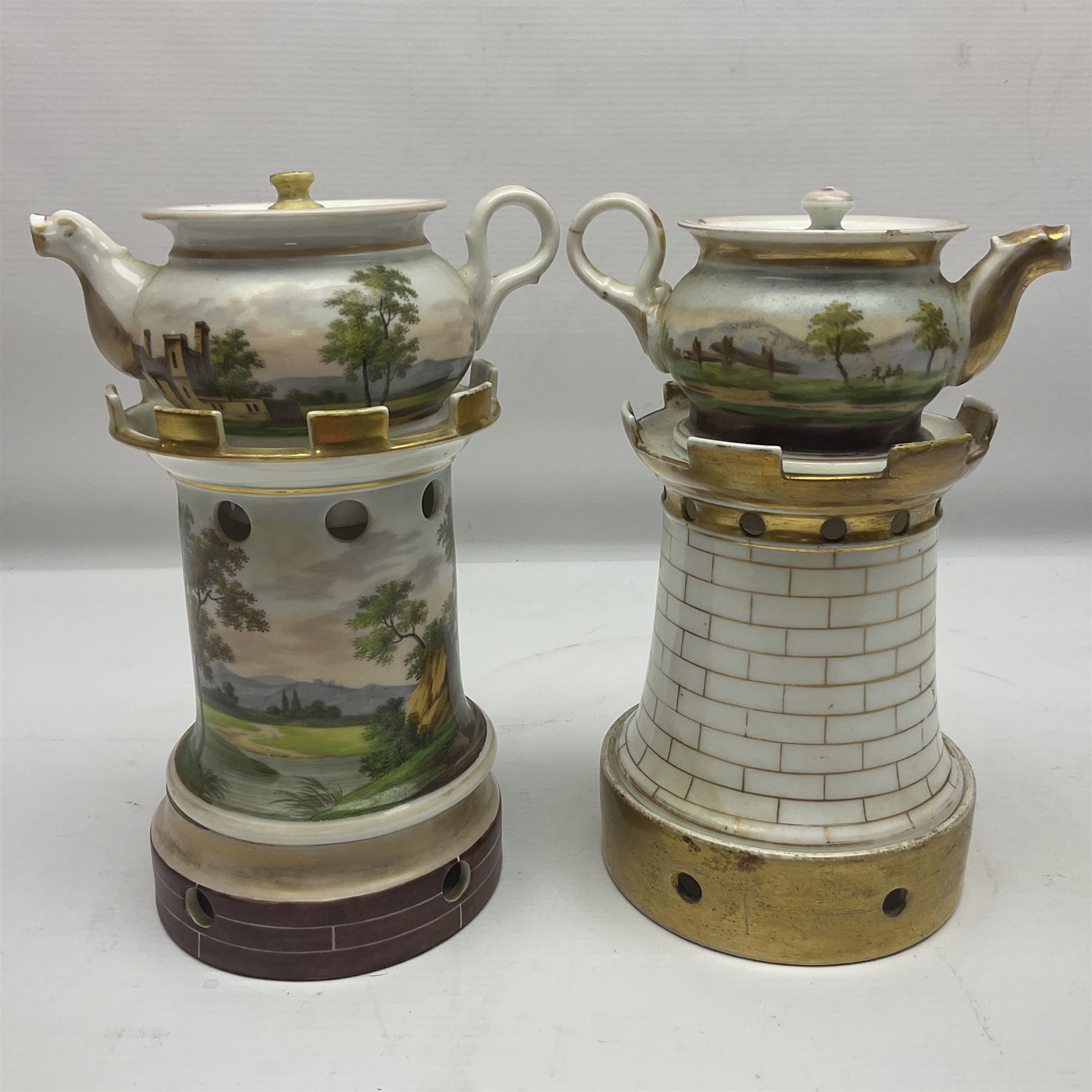 Two 19th century continental teapots and warmers - Image 22 of 24
