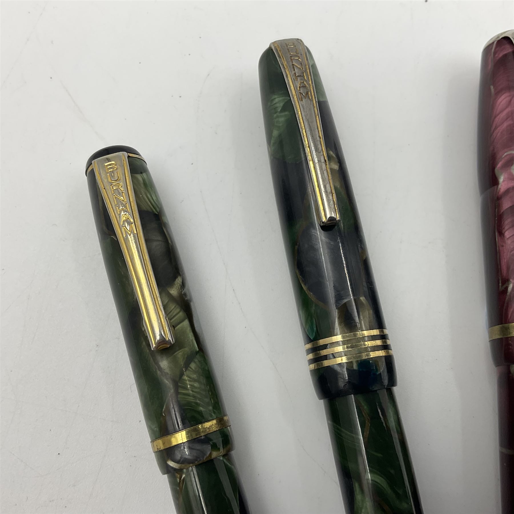 Six Burnham marbleised fountain pens - Image 2 of 20