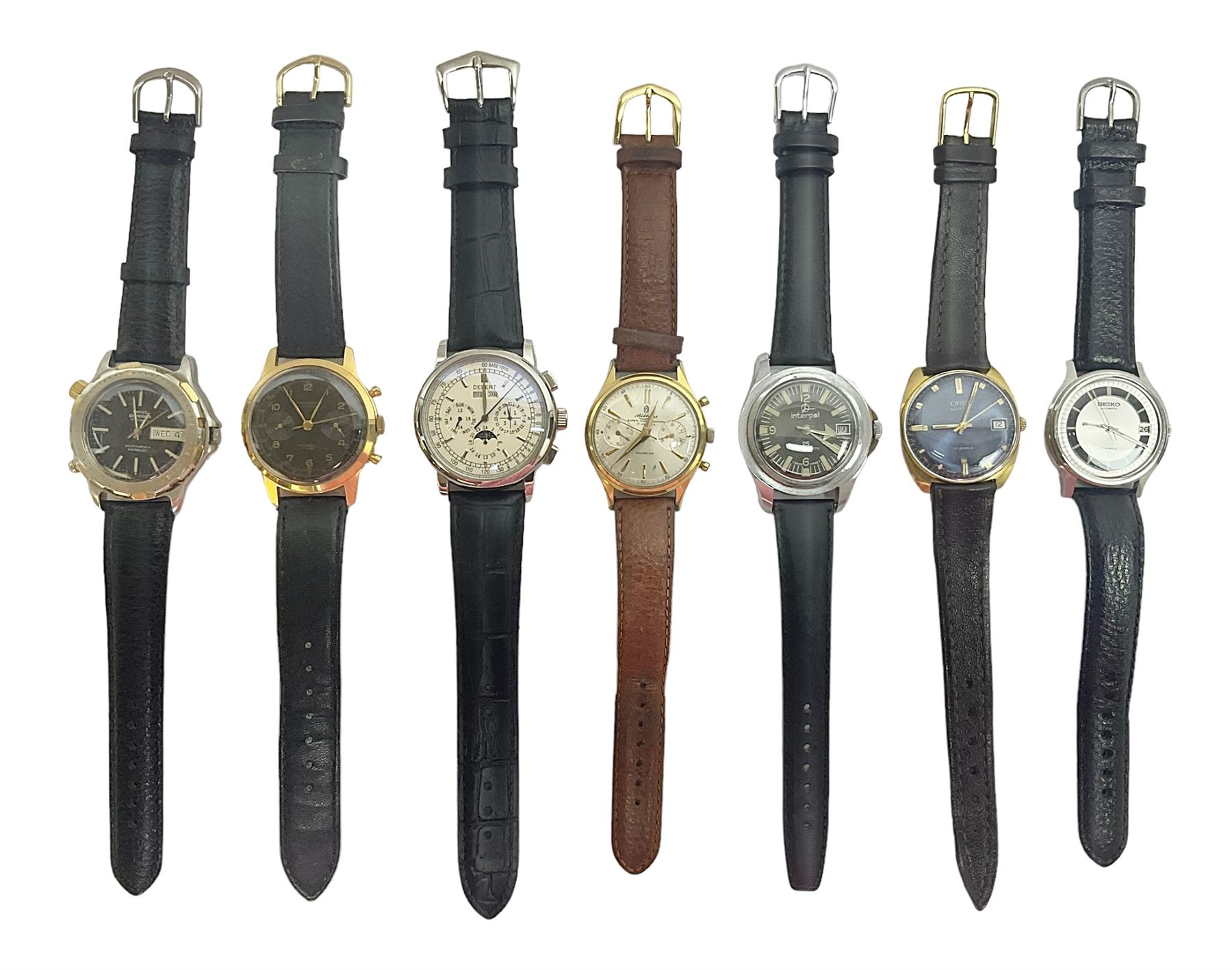 Three automatic wristwatches including Seiko