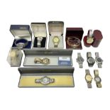 Collection of gentlemans quarts and automatic wristwatches