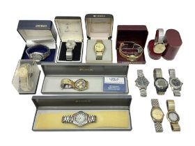 Collection of gentlemans quarts and automatic wristwatches