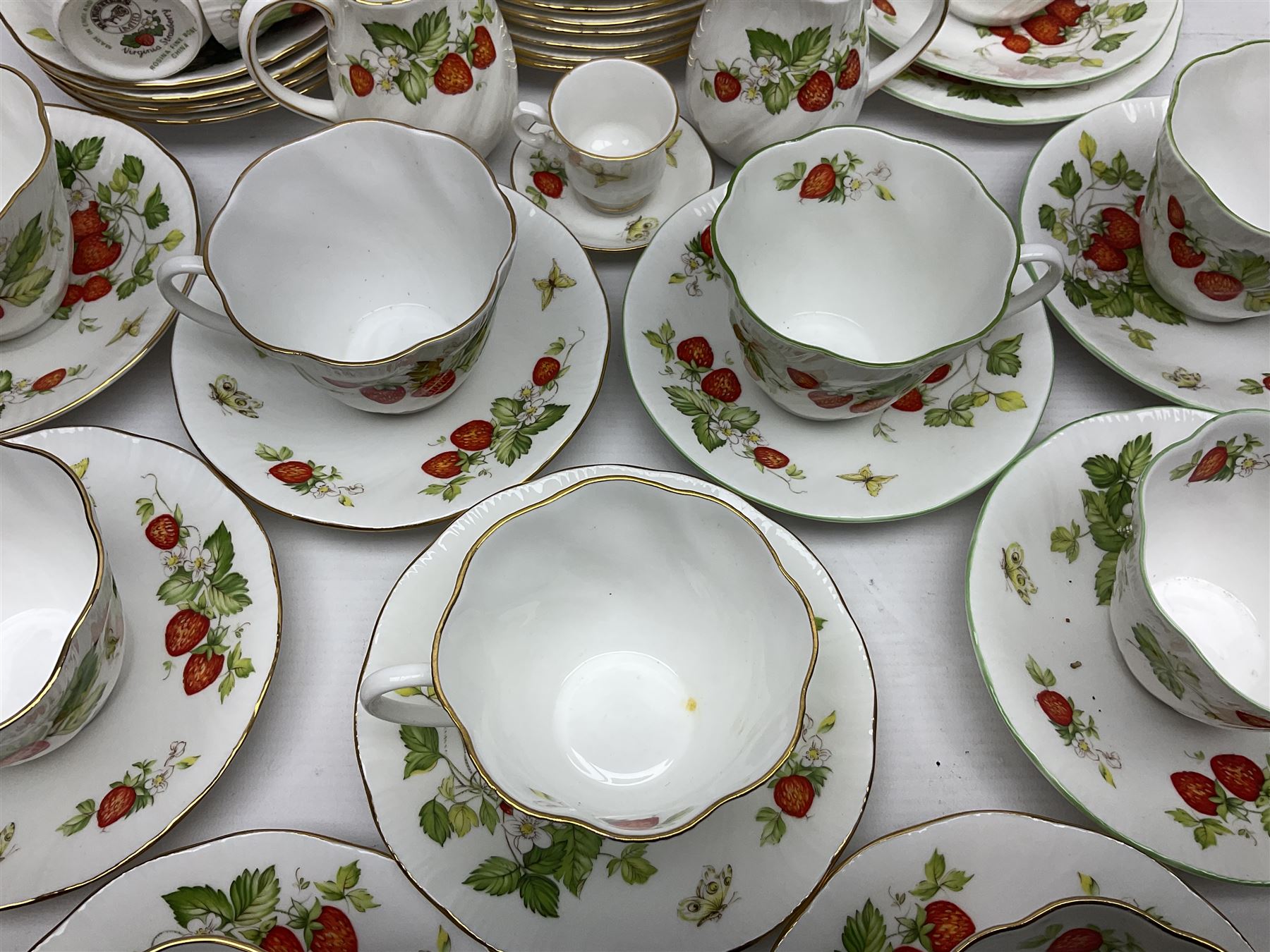 Ringtons and Queen's China Virginia Strawberry pattern teawares - Image 2 of 8