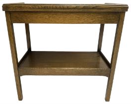 Early 20th century oak card table